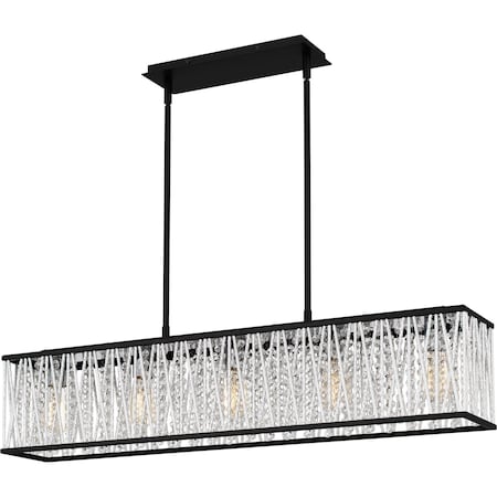 Quoizel Celeste Linear Chandelier 5 Lights Matte Black. PCCET538MBK